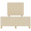 vidaXL Struttura del letto con testiera Crema 140 x 200 cm Tessuto
