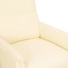 vidaXL Poltrona Massaggiante Elettrica Crema Similpelle