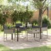 vidaXL Set da Pranzo per Giardino 5 pcs Grigio chiaro polyrattan