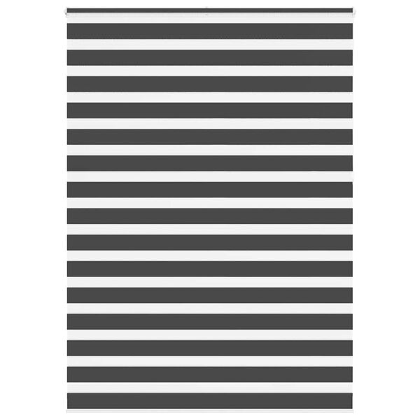 vidaXL Tenda a Rullo Zebra Nero Larghezza Tessuto 155,9 cm Poliestere