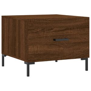 vidaXL Tavolino da Salotto Rovere Marrone 50x50x40cm Legno Multistrato