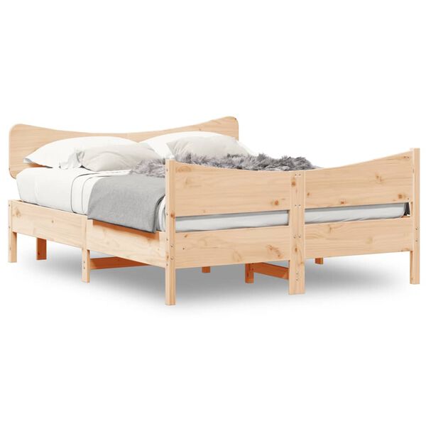 vidaXL Letto senza Materasso 135x190 cm in Legno Massello di Pino