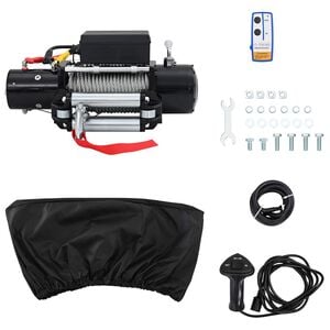 vidaXL Argano Elettrico PVC Nero