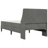 vidaXL Struttura letto con materasso Grigio scuro 80 x 200 cm Velluto