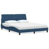 vidaXL Letto con Materasso Blu 160x200 cm in Tessuto