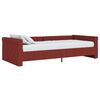 vidaXL Dormeuse con Materasso USB Rosso Vino in Tessuto 90x200 cm