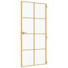 vidaXL Porta Interni Sottile Oro 93x201,5cm Vetro Temperato Alluminio