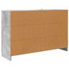vidaXL Credenza Grigio cemento 100 x 30 x 65,6 Legno multistrato