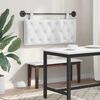 vidaXL Testata appesa Bianco 110 x 55 x 7 cm Tessuto