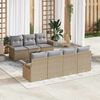 vidaXL Set Divano da Giardino con cuscino 8 pcs Beige polyrattan