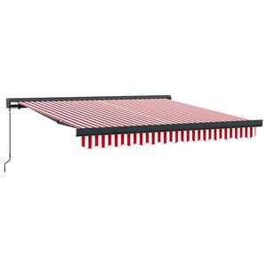 vidaXL Tenda retrattile Rosso e Bianco 300 x 250 cm Tela e Alluminio