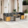 vidaXL Set Divano da Giardino 8 pz con Cuscini Grigio in Polyrattan