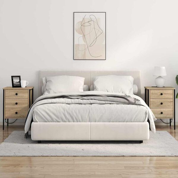 vidaXL Armadio da Notte con cassetto Rovere Sonoma 42 x 41 x 61 cm