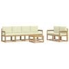 vidaXL Set di divani da esterno 7 pz Bianco e Crema
