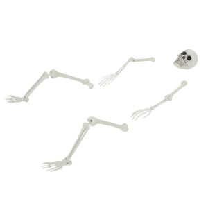 vidaXL Scheletro di Halloween con punte da terra Bianco 45,5 x 13 cm