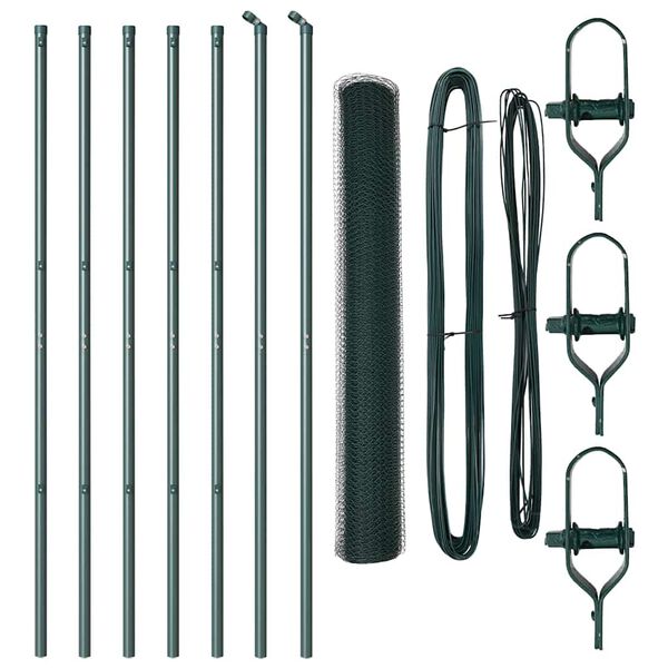vidaXL Palo della recinzione Verde 10 x 1,2 m (rete da 13 mm)