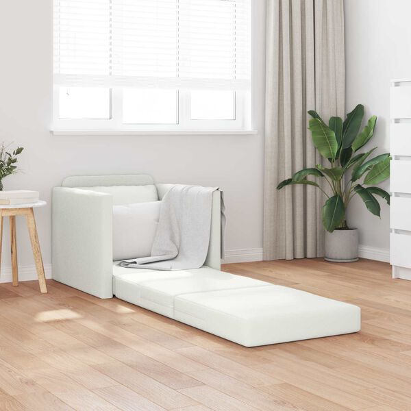 vidaXL Divano letto 60cm Bianco Pelle Artificiale