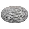 LABEL51 Pouf a Maglia in Cotone L Grigio Chiaro