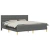 vidaXL Struttura letto con materasso Grigio scuro 180 x 200 cm Tessuto