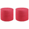 vidaXL Corda di Juta 2 pcs Rosso 100% juta Tossa