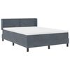 vidaXL Letto a molle con materasso Grigio scuro 200 x 140 cm Velluto