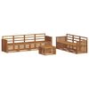 vidaXL Set divani 8 pz Naturale Legno di Acacia Massello