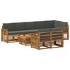 vidaXL Set divani Legno di Acacia Massello