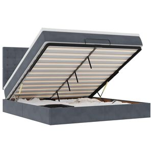 vidaXL Struttura Letto Pouf con Materassi 160x200 cm in Velluto