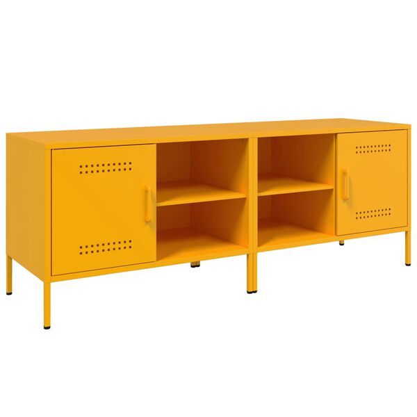 vidaXL Mobili TV 2 pz Giallo Senape 68x39x50,5 cm in Acciaio