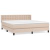 vidaXL Giroletto a Molle con Materasso Cappuccino 160x200cm Similpelle