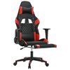 vidaXL Sedia da Gaming con Poggiapiedi Nero e Rosso in Similpelle