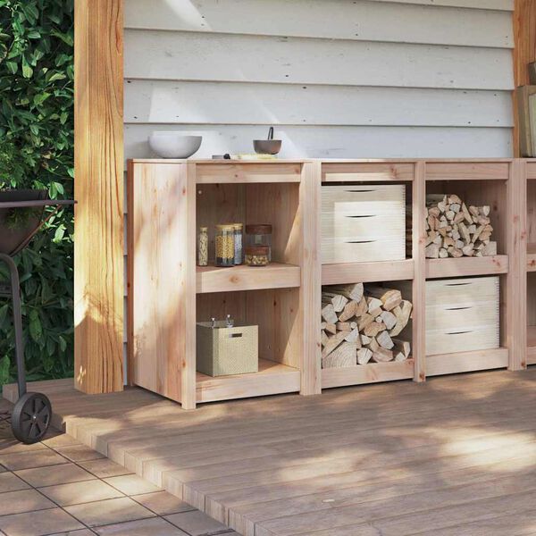 vidaXL Mobile da cucina Rovere Marrone 55 x 55 x 92 cm Pino massello