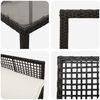 vidaXL Set da Pranzo per Giardino 5 pcs Nero polyrattan