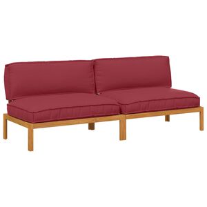 vidaXL Set di divani con cuscino Rosso Vino 240 x 80 x 69 cm