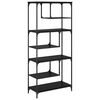vidaXL Libreria Rovere nero 81 x 36 x 176 cm Legno multistrato