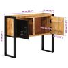 vidaXL Tavolo Consolle 90x35x75 cm in Legno Massello di Mango Grezzo