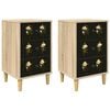 vidaXL Armadio da Notte BREMEN 2 pz Rovere Sonoma 36 x 33 x 60 cm