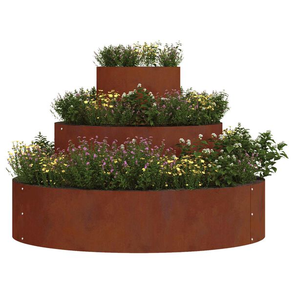 vidaXL Vaso da giardino Marrone 90 x 90 x 20 cm