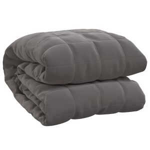 vidaXL Coperta Ponderata Grigia 120x180 cm 9 kg Tessuto