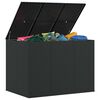 vidaXL Contenitore da Giardino in Rattan PE 145x100x103 cm Nero