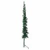 vidaXL Albero Natale Artificiale Sottile a Met&agrave; Supporto Verde 120 cm
