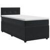 vidaXL Letto box spring con materasso Nero 90 x 200 cm Velluto