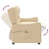 vidaXL Poltrona Massaggiante Reclinabile a 2 Posti Crema Tessuto