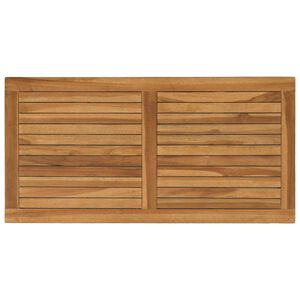 vidaXL Piano del tavolo Rettangolare Legno di teak solido Naturale
