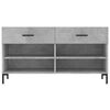 vidaXL Panca Porta Scarpe Grigio Cemento 102x35x55cm Legno Multistrato