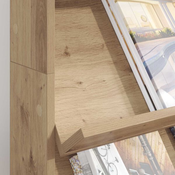 vidaXL Scaffale per riviste Rovere artigianale 70 x 41 x 126 cm