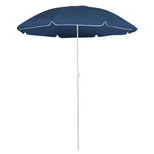 vidaXL Ombrellone da Giardino con Palo in Acciaio Blu 180 cm
