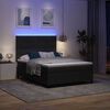 vidaXL Letto a Sorgente LED con materasso Nero 140 x 200 cm Tessuto