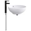 vidaXL Lavabo da bagno Nero Opaco 44 x 44 x 16 cm Metallo