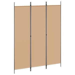vidaXL Paravento a 3 pannelli Beige 150 x 200 cm Tessuto